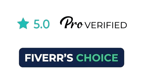 Fiverr's Choice, 5.0 Pro Verified