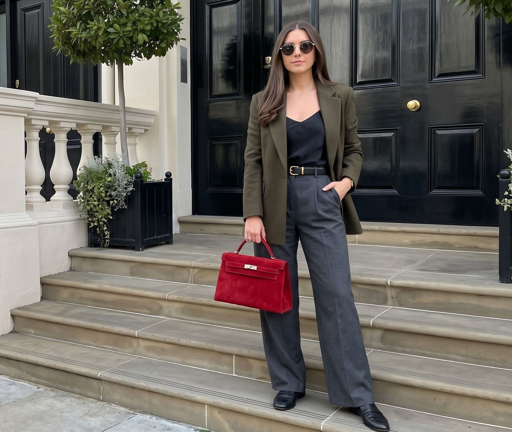 Women's handbag realistic AI photography on model