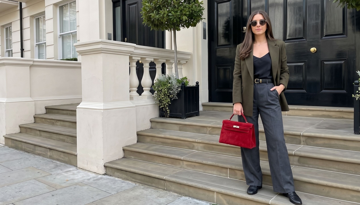 Women's handbag realistic AI photography on model