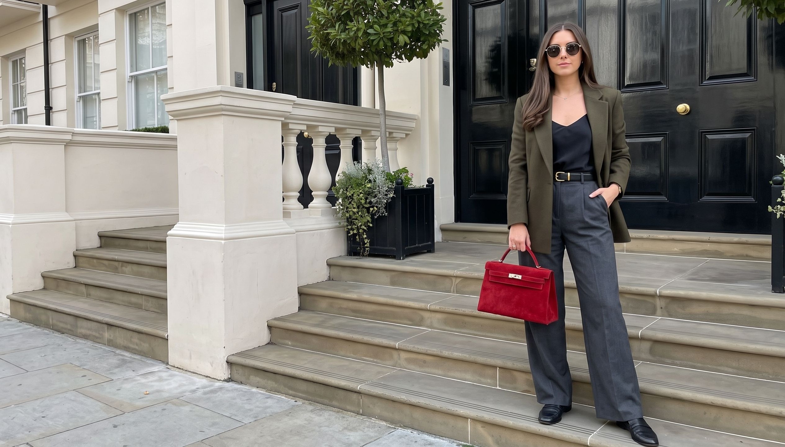 Women's handbag realistic AI photography on model
