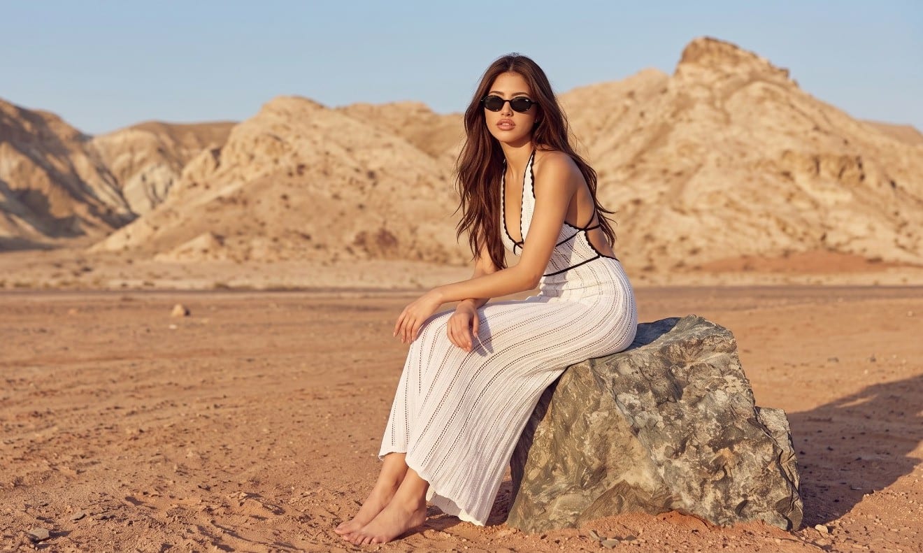 Luxury fashion AI campaign editorial photography